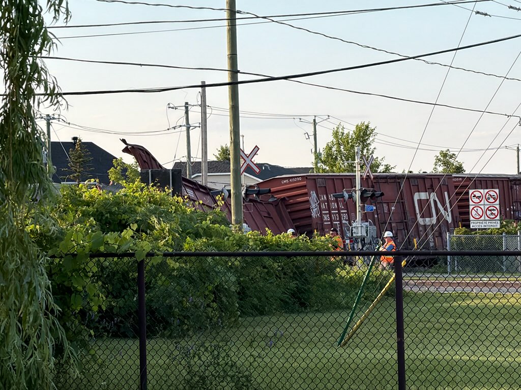 un train déraille à legardeur à repentigny